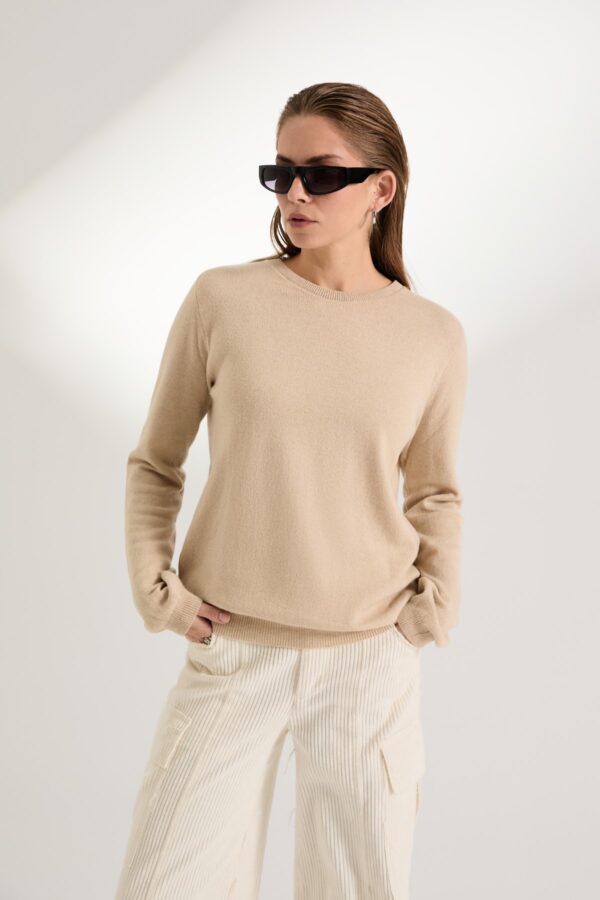 Ecru sweter z jedwabiem SILK SOFT